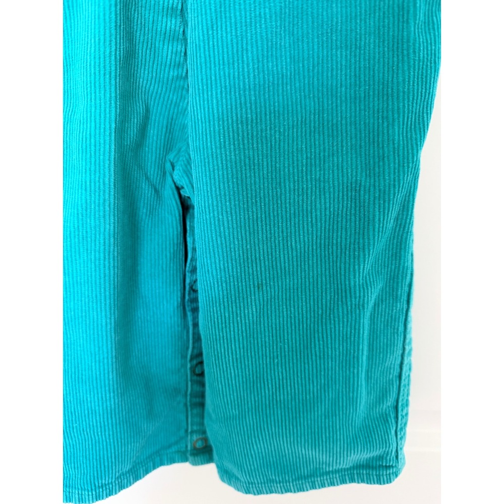 Vintage Montgomery Ward Teal Corduroy Overalls 18-24 Months 70s Retro Toddler - Picture 3 of 5